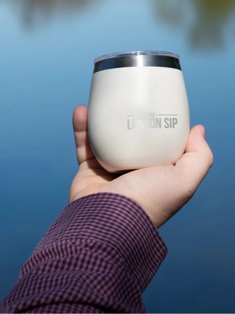 NEW London Sip White Insulated Double Mate Cups with Lids and Straws